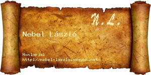 Nebel László névjegykártya