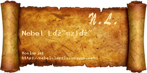 Nebel László névjegykártya