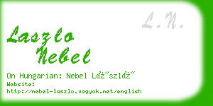 laszlo nebel business card